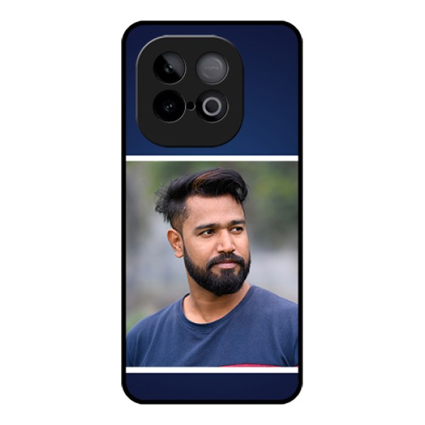 iQOO Neo 10 5G Custom Glass Phone Case - Simple Royal Blue Design iQOO Neo 10 5G Custom Glass Phone Case - Simple Royal Blue Design