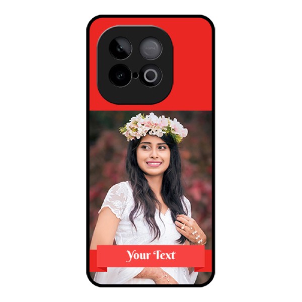 iQOO Neo 10 5G Custom Glass Phone Case - Simple Red Color Design iQOO Neo 10 5G Custom Glass Phone Case - Simple Red Color Design