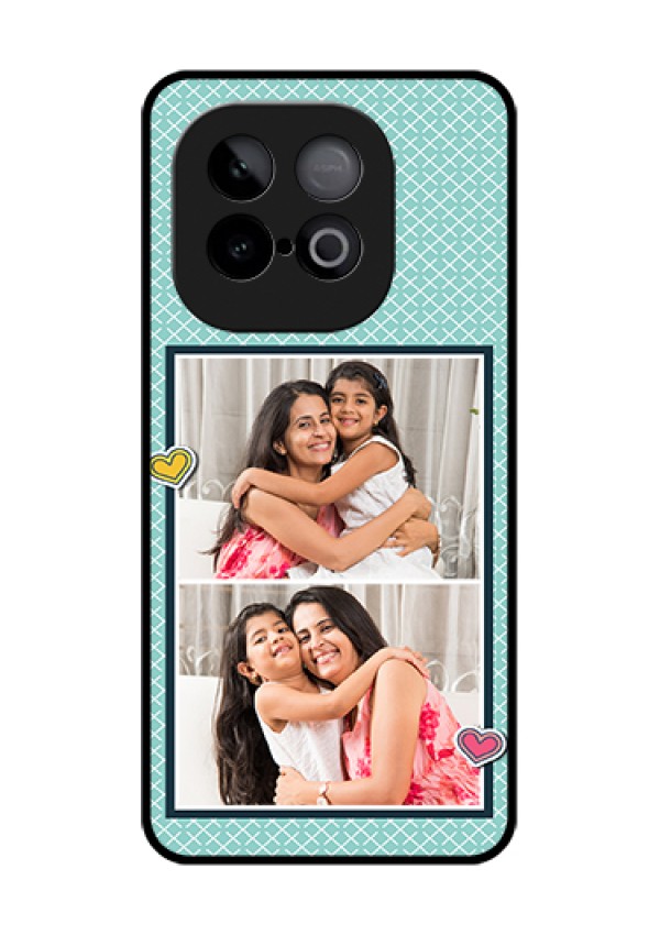 iQOO Neo 10 5G Custom Glass Phone Case - 2 Image Holder With Pattern Design