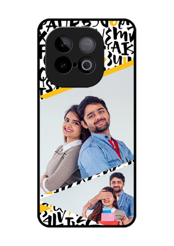 iQOO Neo 10 5G Custom Glass Phone Case - Letters Pattern Design