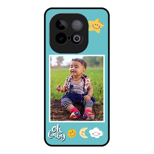 iQOO Neo 10 5G Custom Glass Phone Case - Smiley Kids Stars Design iQOO Neo 10 5G Custom Glass Phone Case - Smiley Kids Stars Design