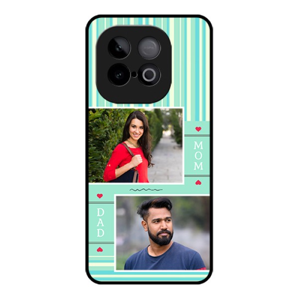 iQOO Neo 10 5G Custom Glass Phone Case - Mom & Dad Pic Design