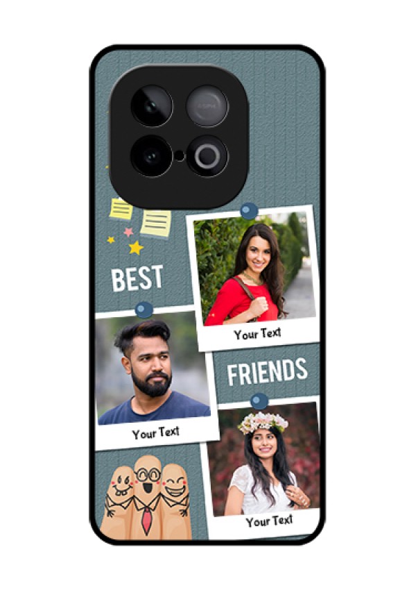iQOO Neo 10 5G Custom Glass Phone Case - Sticky Frames And Friendship Design