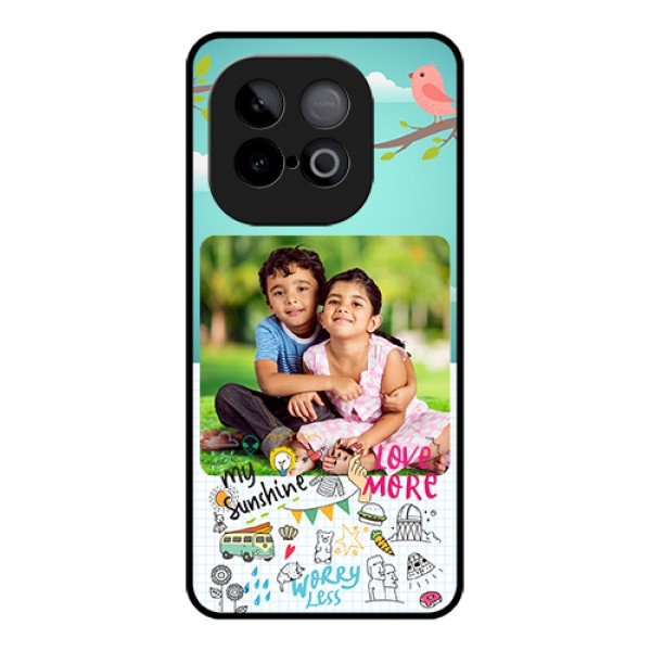 iQOO Neo 10 5G Custom Glass Phone Case - Doodle Love Design