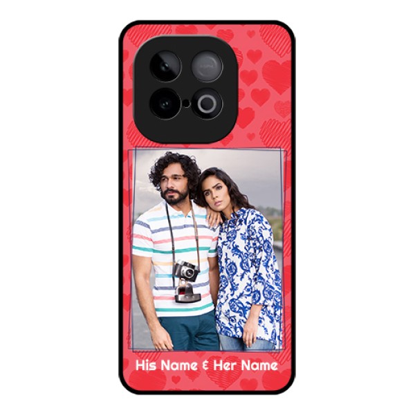 iQOO Neo 10 5G Custom Glass Phone Case - With Red Heart Symbols Design iQOO Neo 10 5G Custom Glass Phone Case - With Red Heart Symbols Design