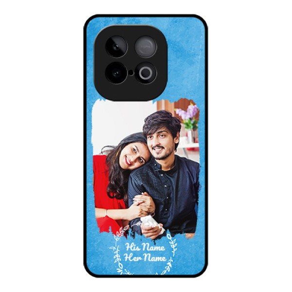 iQOO Neo 10 5G Custom Glass Phone Case - Blue Color Vintage Design iQOO Neo 10 5G Custom Glass Phone Case - Blue Color Vintage Design