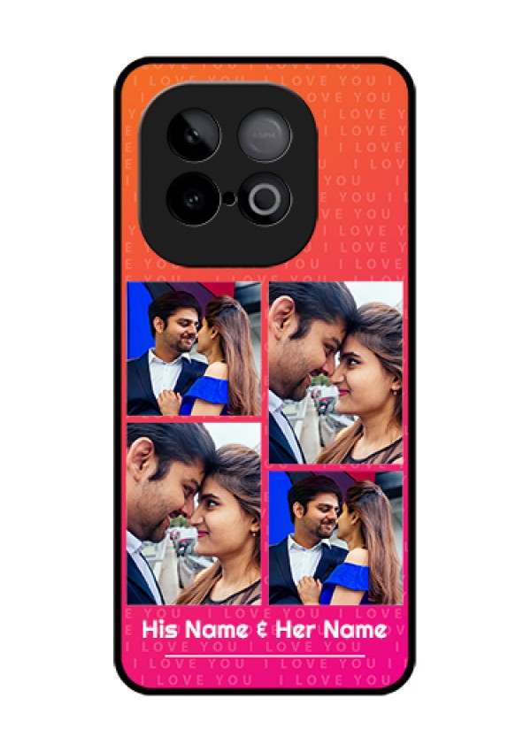 iQOO Neo 10 5G Custom Glass Phone Case - I Love You Pink Design