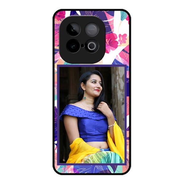 iQOO Neo 10 5G Custom Glass Phone Case - Abstract Floral Design