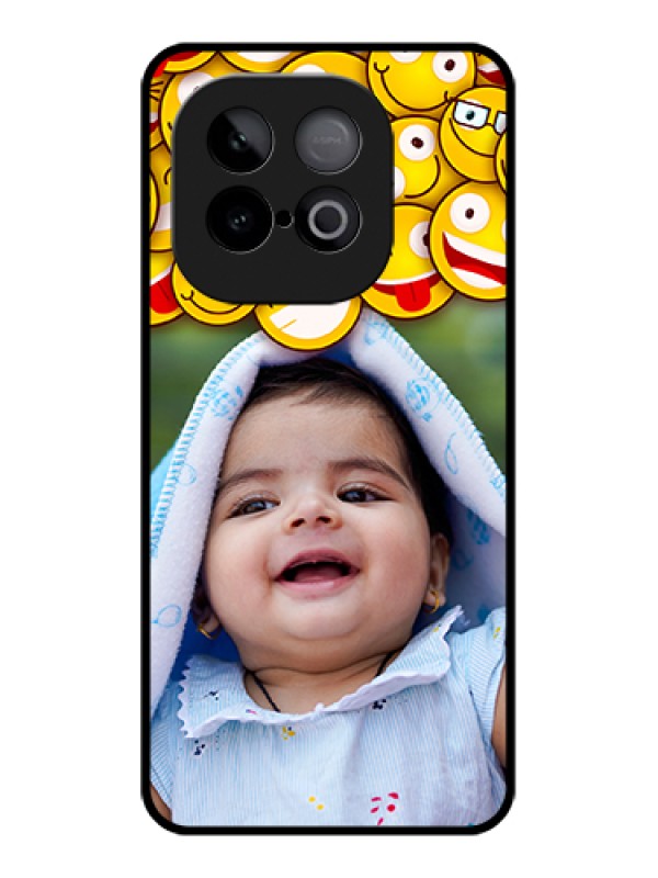 Custom iQOO Neo 10 5G Custom Glass Phone Case - With Smiley Emoji Design