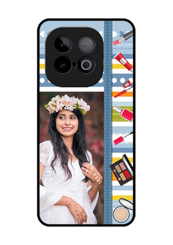 iQOO Neo 10 5G Custom Glass Phone Case - Makeup Icons Design