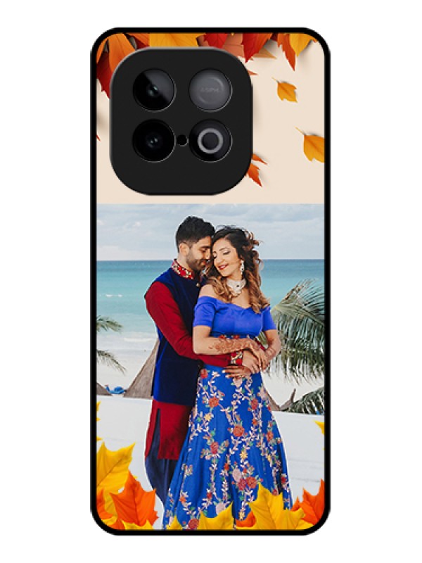Custom iQOO Neo 10 5G Custom Glass Phone Case - Autumn Maple Leaves Design