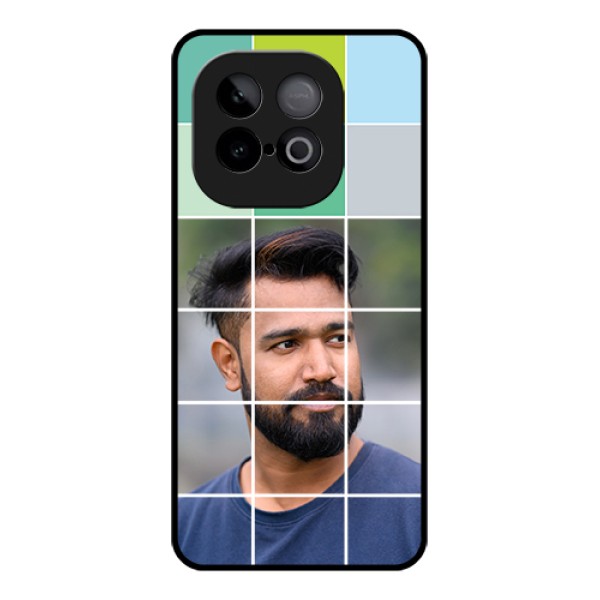 iQOO Neo 10 5G Custom Glass Phone Case - With White Box Pattern iQOO Neo 10 5G Custom Glass Phone Case - With White Box Pattern