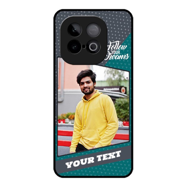 iQOO Neo 10 5G Custom Glass Phone Case - Background Pattern Design With Quote
