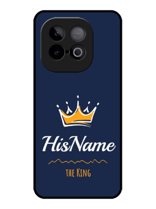 Custom iQOO Neo 10 5G Custom Glass Phone Case - King With Name Design