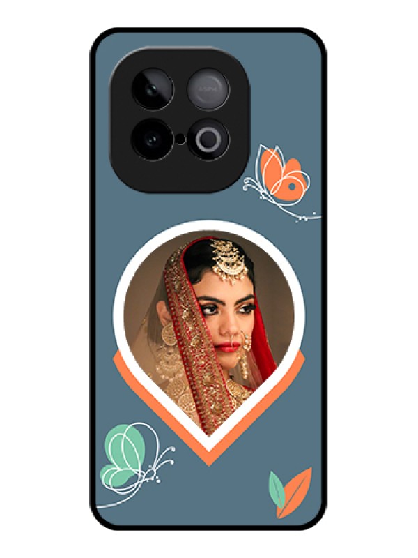 Custom iQOO Neo 10 5G Custom Glass Phone Case - Droplet Butterflies Design