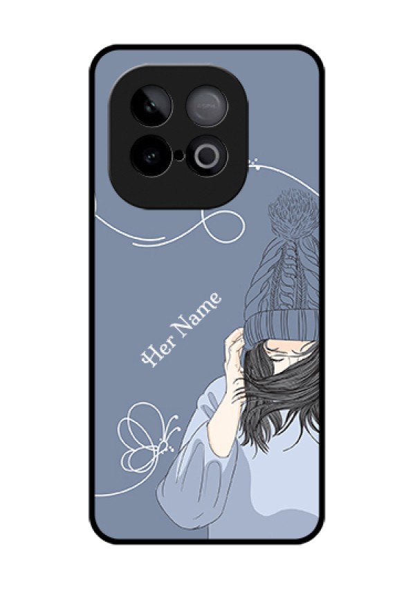 iQOO Neo 10 5G Custom Glass Phone Case - Girl In Winter Outfit Design
