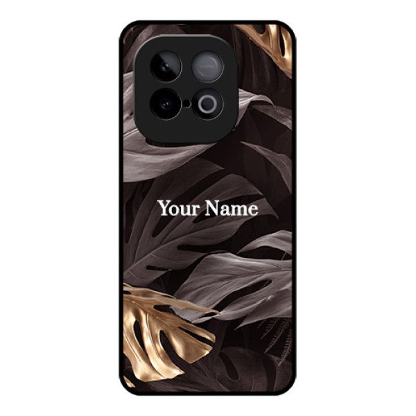 iQOO Neo 10 5G Custom Glass Phone Case - Wild Leaves Digital Paint Design