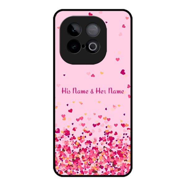 iQOO Neo 10 5G Custom Glass Phone Case - Floating Hearts Design