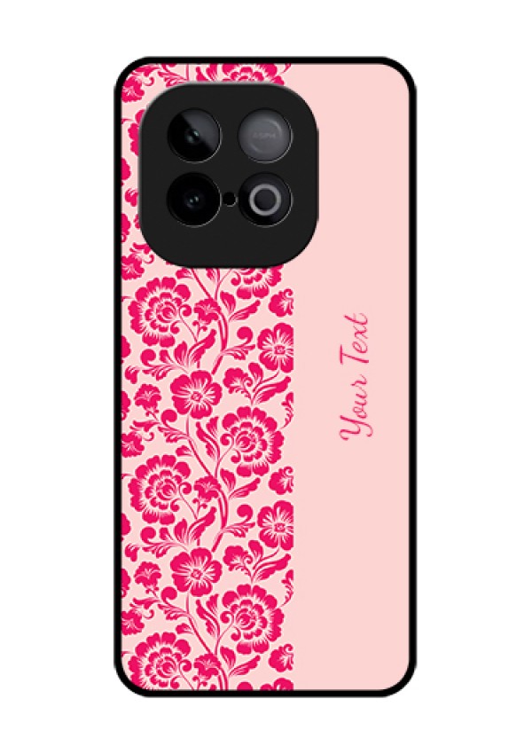 iQOO Neo 10 5G Custom Glass Phone Case - Attractive Floral Pattern Design