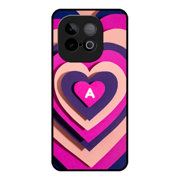 iQOO Neo 10 5G Custom Glass Phone Case - Cute Heart Pattern Design