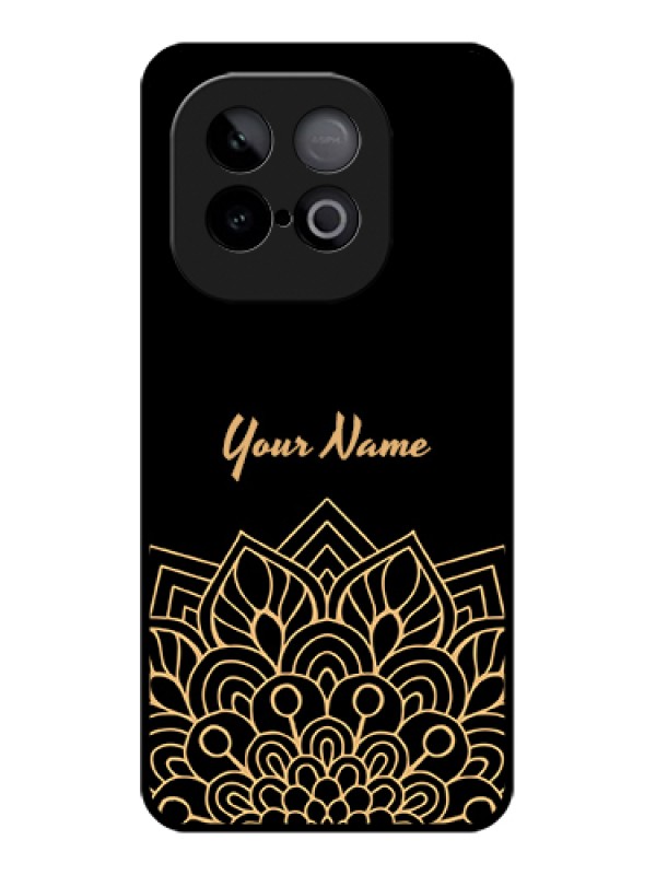Custom iQOO Neo 10 5G Custom Glass Phone Case - Golden Mandala Design