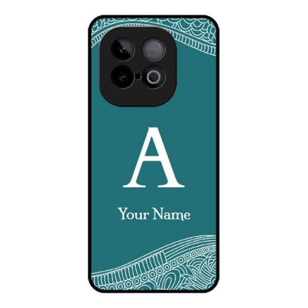 iQOO Neo 10 5G Custom Glass Phone Case - Line Art Pattern With Custom Name Design iQOO Neo 10 5G Custom Glass Phone Case - Line Art Pattern With Custom Name Design