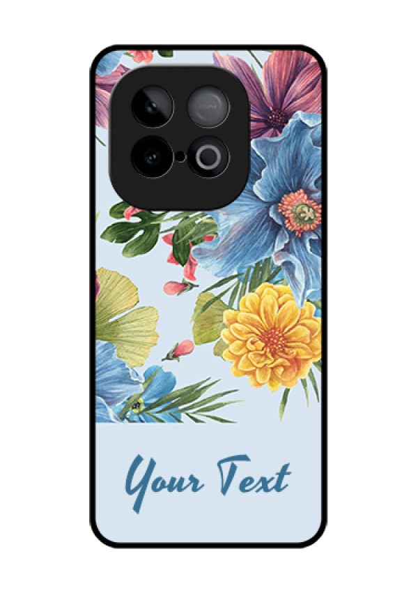 iQOO Neo 10 5G Custom Glass Phone Case - Stunning Watercolored Flowers Painting Design