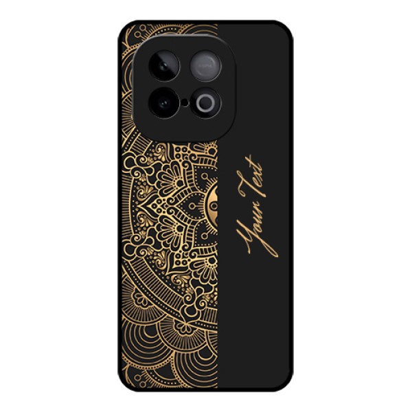 iQOO Neo 10 5G Custom Glass Phone Case - Mandala Art With Custom Text Design