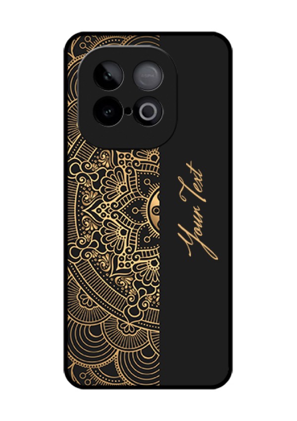 iQOO Neo 10 5G Custom Glass Phone Case - Mandala Art With Custom Text Design
