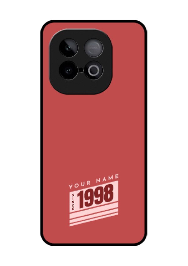 iQOO Neo 10 5G Custom Glass Phone Case - Red Custom Year Of Birth Design