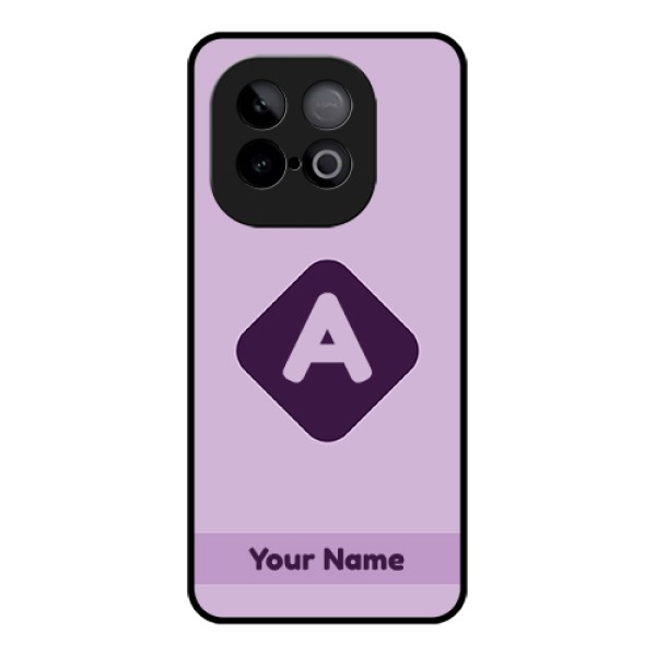 iQOO Neo 10 5G Custom Glass Phone Case - Custom Letter In Curved Badge Design iQOO Neo 10 5G Custom Glass Phone Case - Custom Letter In Curved Badge Design