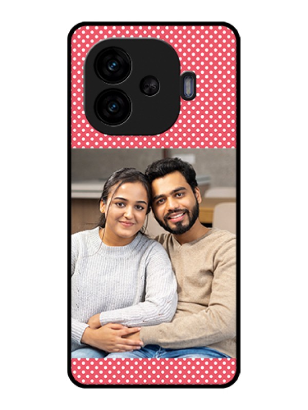 Custom iQOO Neo 10R 5G Custom Glass Phone Case - White Dotted Design