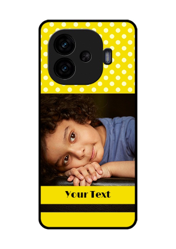 iQOO Neo 10R 5G Custom Glass Phone Case - Bright Yellow Case Design