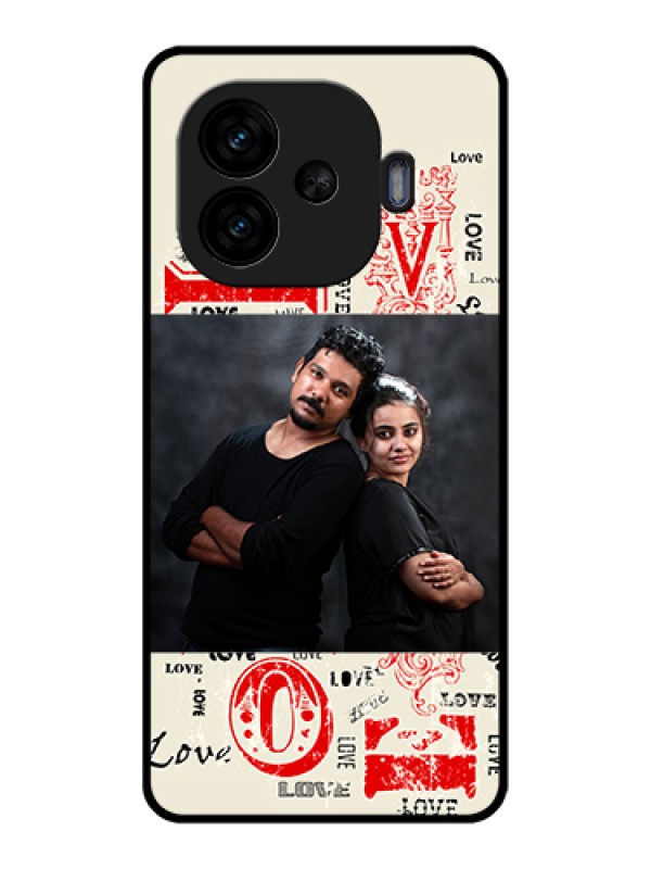 Custom iQOO Neo 10R 5G Custom Glass Phone Case - Trendy Love Design Case