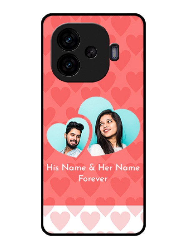 Custom iQOO Neo 10R 5G Custom Glass Phone Case - Couple Pic Upload Design