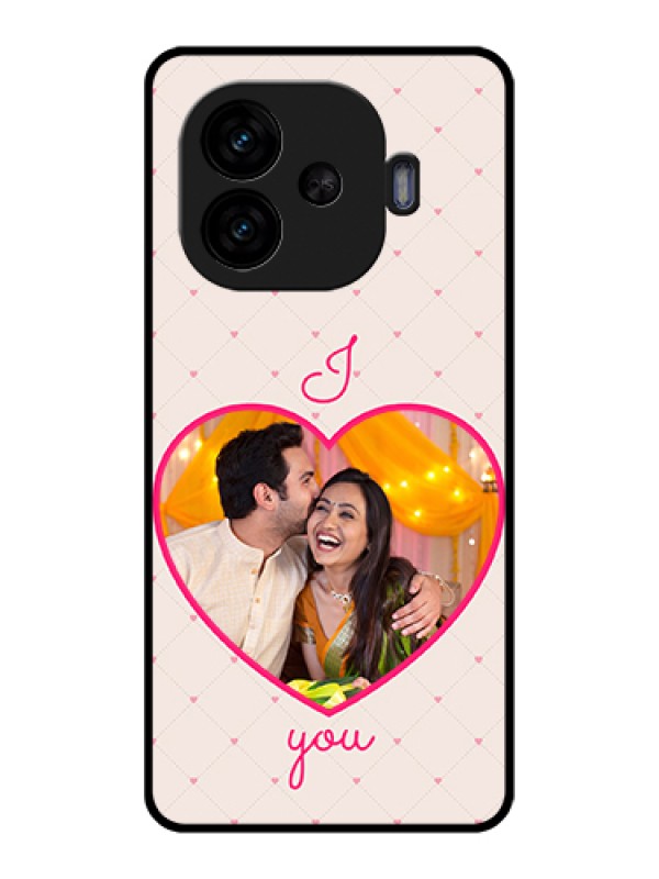 Custom iQOO Neo 10R 5G Custom Glass Phone Case - Heart Shape Design