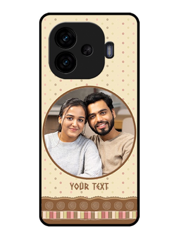 Custom iQOO Neo 10R 5G Custom Glass Phone Case - Brown Dotted Mobile Case Design