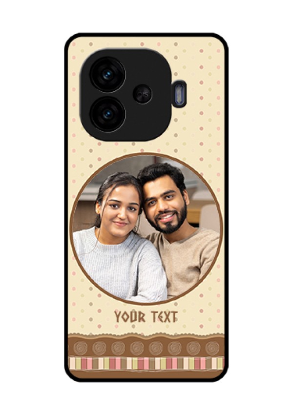 iQOO Neo 10R 5G Custom Glass Phone Case - Brown Dotted Mobile Case Design