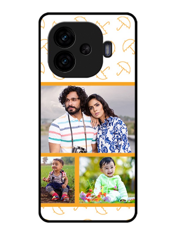 Custom iQOO Neo 10R 5G Custom Glass Phone Case - Yellow Pattern Design