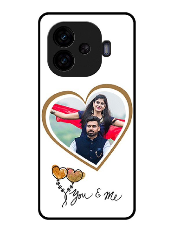 Custom iQOO Neo 10R 5G Custom Glass Phone Case - You & Me Design