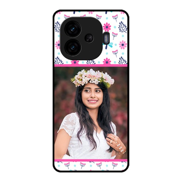 iQOO Neo 10R 5G Custom Glass Phone Case - Colorful Flower Design