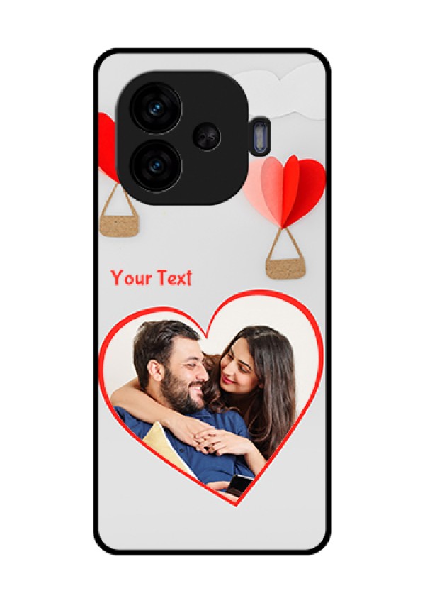 iQOO Neo 10R 5G Custom Glass Phone Case - Parachute Love Design