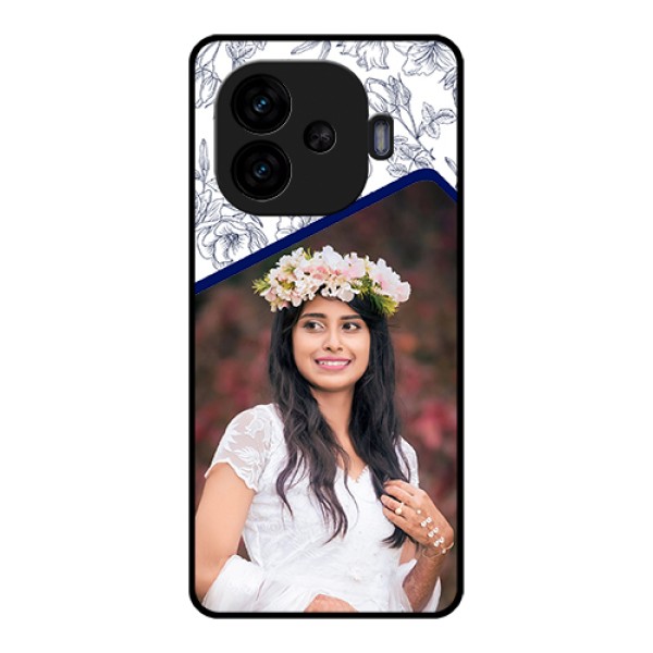 iQOO Neo 10R 5G Custom Glass Phone Case - Classy Floral Design