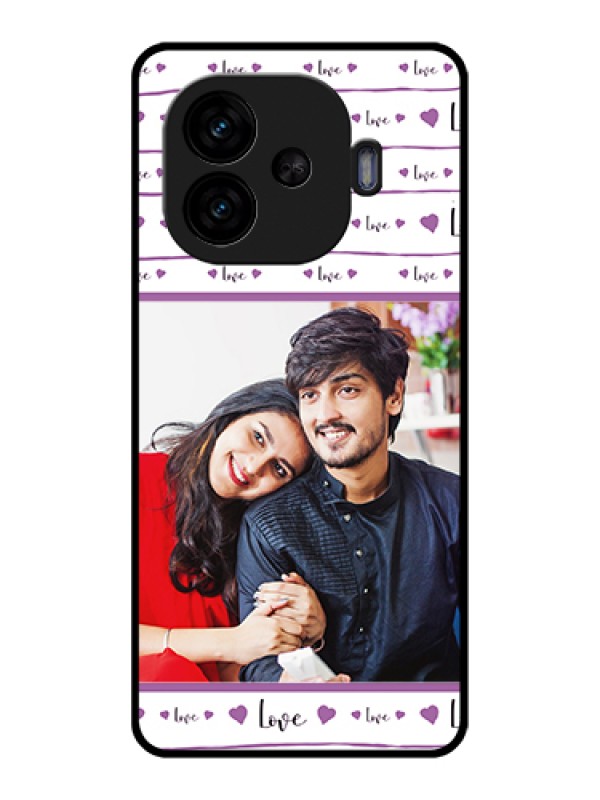 Custom iQOO Neo 10R 5G Custom Glass Phone Case - Couples Heart Design