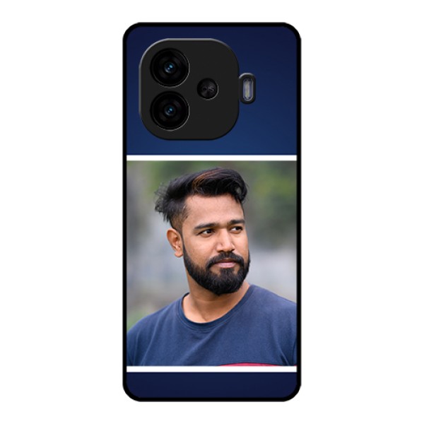 iQOO Neo 10R 5G Custom Glass Phone Case - Simple Royal Blue Design iQOO Neo 10R 5G Custom Glass Phone Case - Simple Royal Blue Design