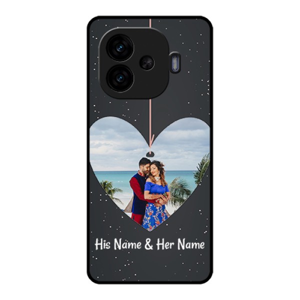 iQOO Neo 10R 5G Custom Glass Phone Case - Hanging Heart Design