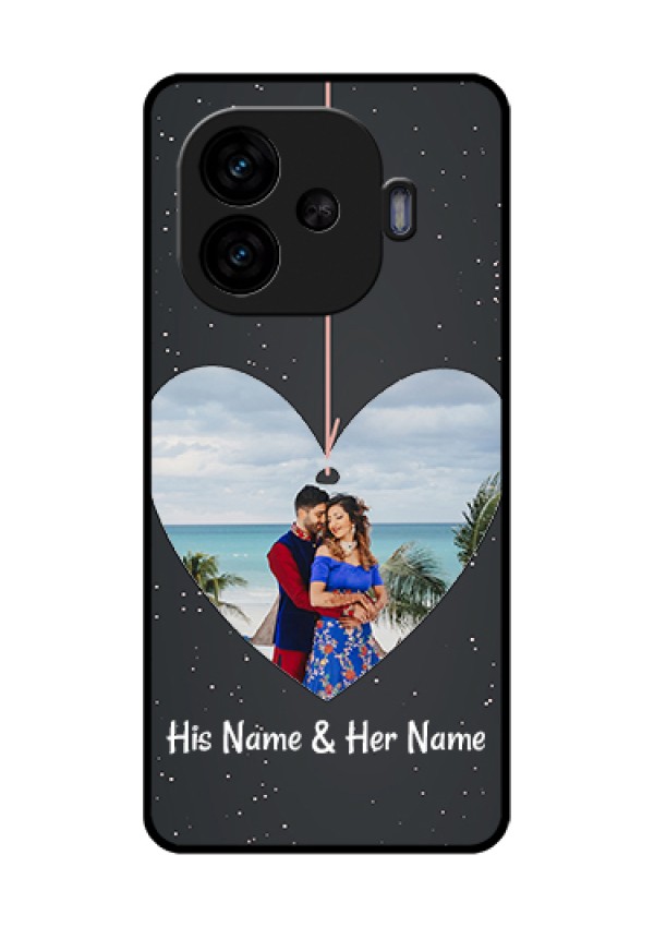 iQOO Neo 10R 5G Custom Glass Phone Case - Hanging Heart Design