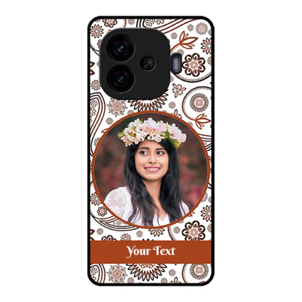 iQOO Neo 10R 5G Custom Glass Phone Case - Abstract Flower Design