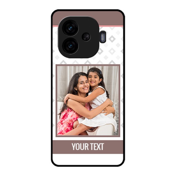 iQOO Neo 10R 5G Custom Glass Phone Case - Simple Diamond Design