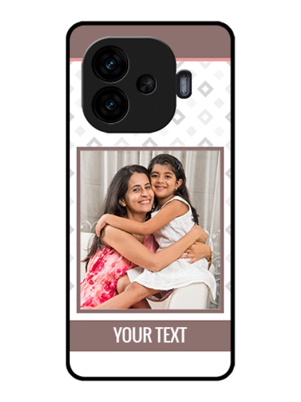 Custom iQOO Neo 10R 5G Custom Glass Phone Case - Simple Diamond Design